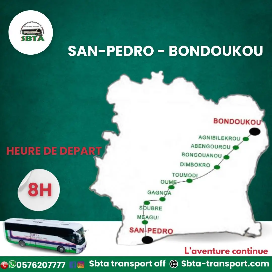 Nouvelle distination San-Pedr Bondoukou